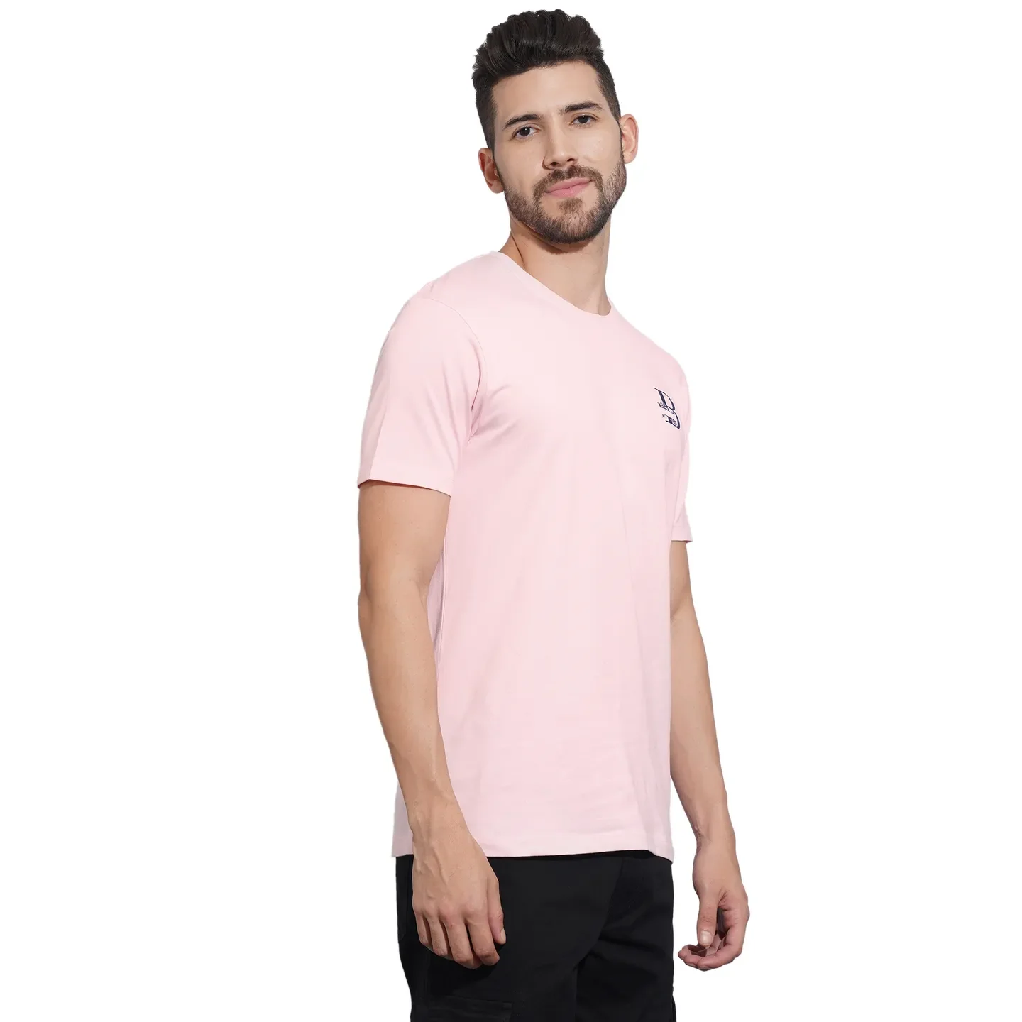 Pink Regular Fit Men's Short Sleeves T-Shirt by Being Human Clothing - Image 2