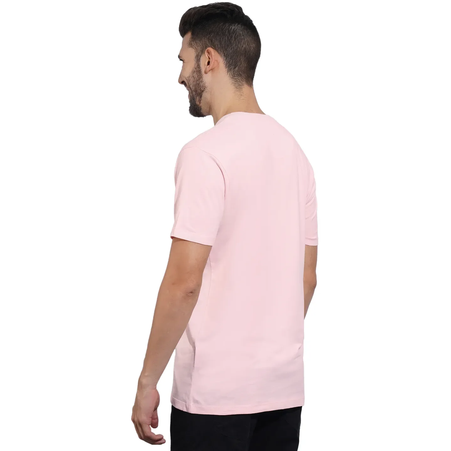 Pink Regular Fit Men's Short Sleeves T-Shirt by Being Human Clothing - Image 3