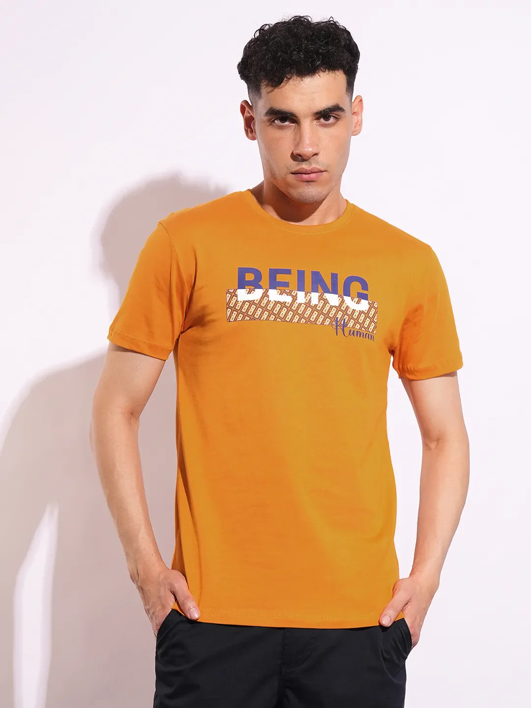 Slim Fit Men's Short Sleeves T-Shirt by Being Human Clothing