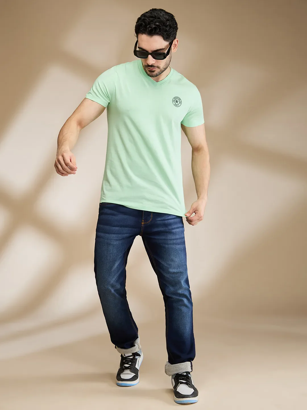 Light Blue Regular Fit Men's Short Sleeves T-Shirt by Being Human Clothing - Image 6