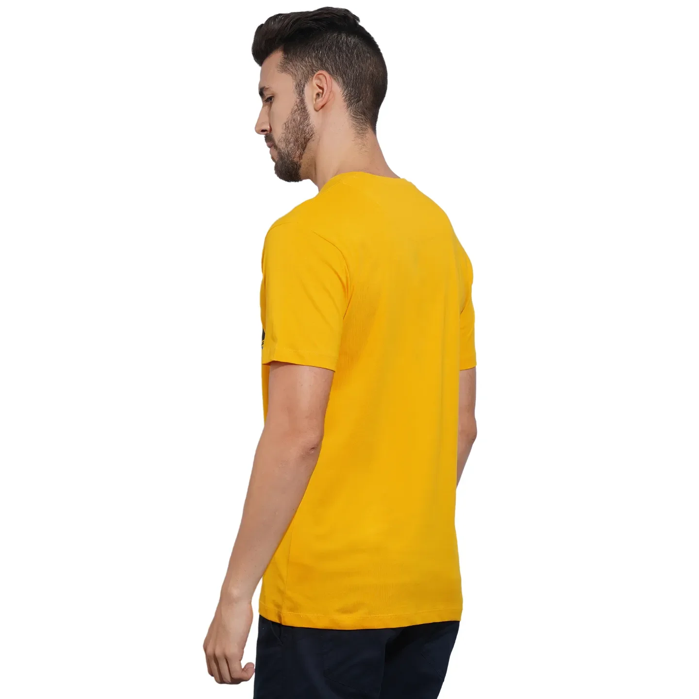 Mustard Regular Fit Round Neck Men's T-Shirt by Being Human Clothing - Image 3