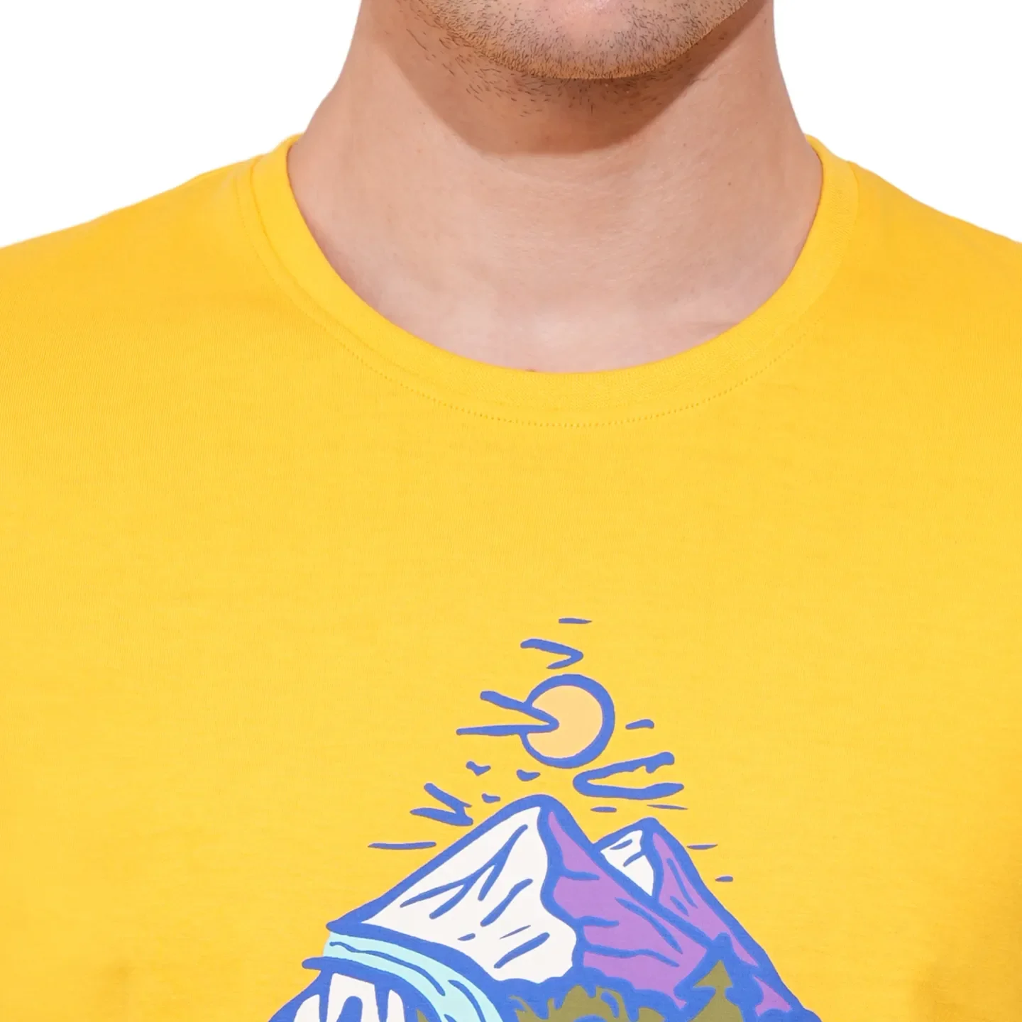 Mustard Regular Fit Men's Short Sleeves T-Shirt by Being Human Clothing - Image 5