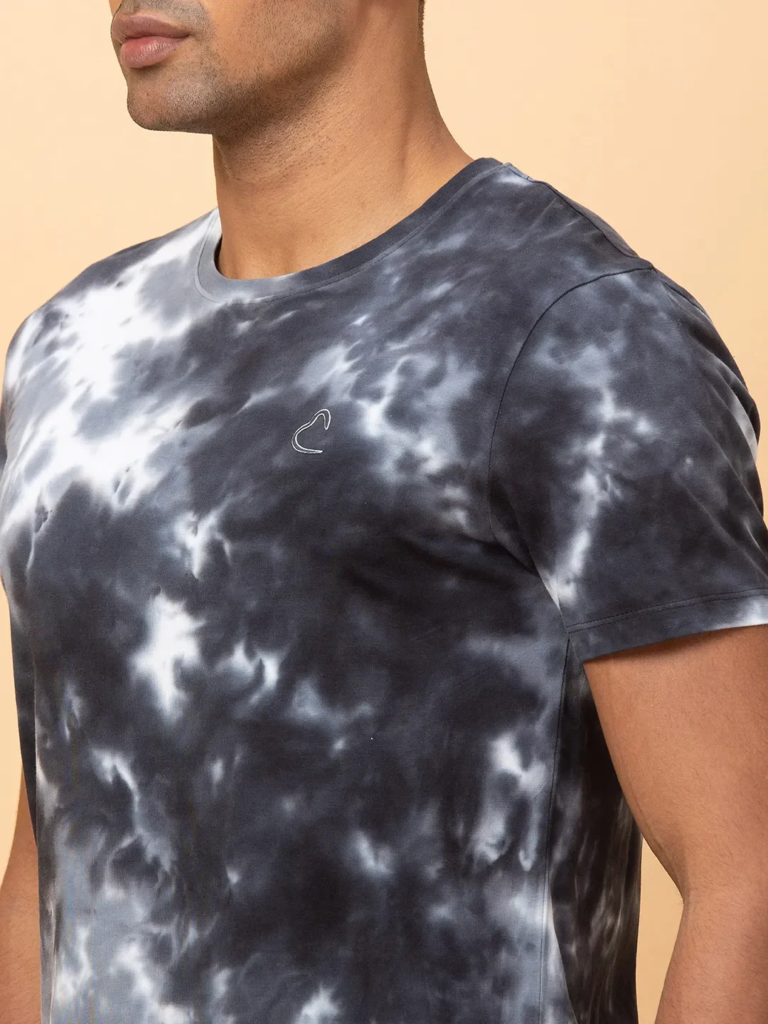 Navy Slim Fit Round Neck Men's T-Shirt by Being Human Clothing - Image 5