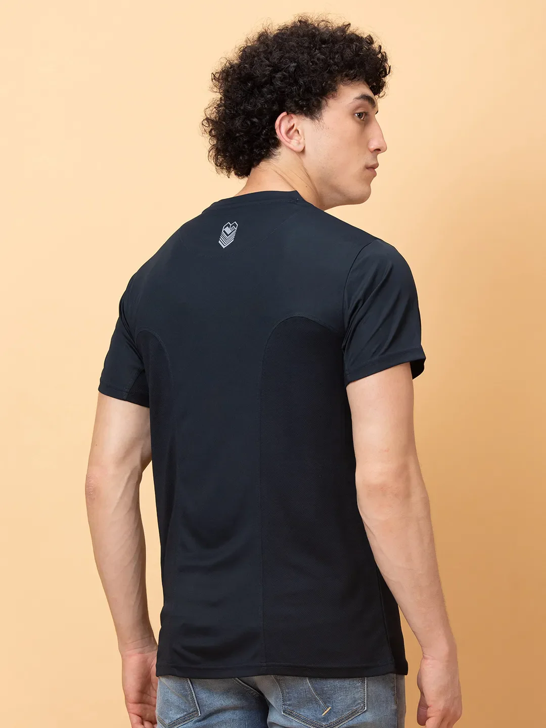 Navy Easy Fit Round Neck Men's T-Shirt by Being Human Clothing - Image 3