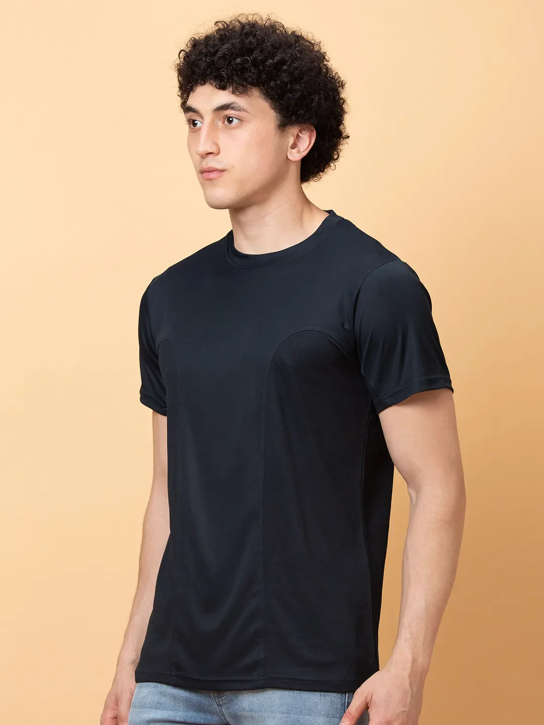 Navy Easy Fit Round Neck Men's T-Shirt by Being Human Clothing - Image 4