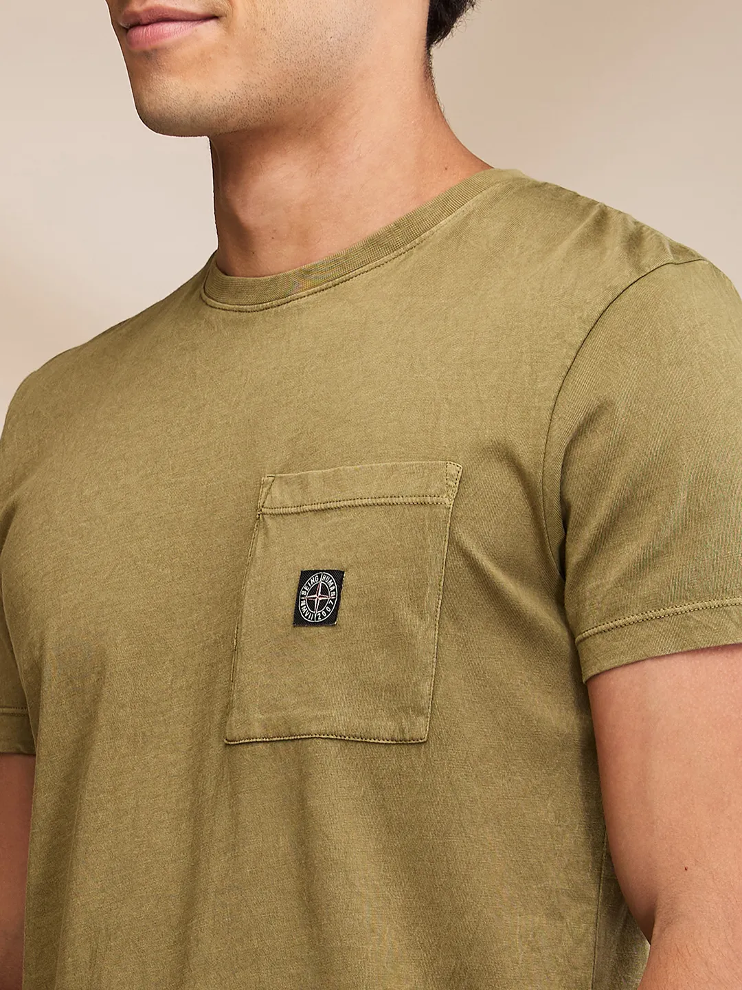 Olive Regular Fit Round Neck Men's T-Shirt by Being Human Clothing - Image 5