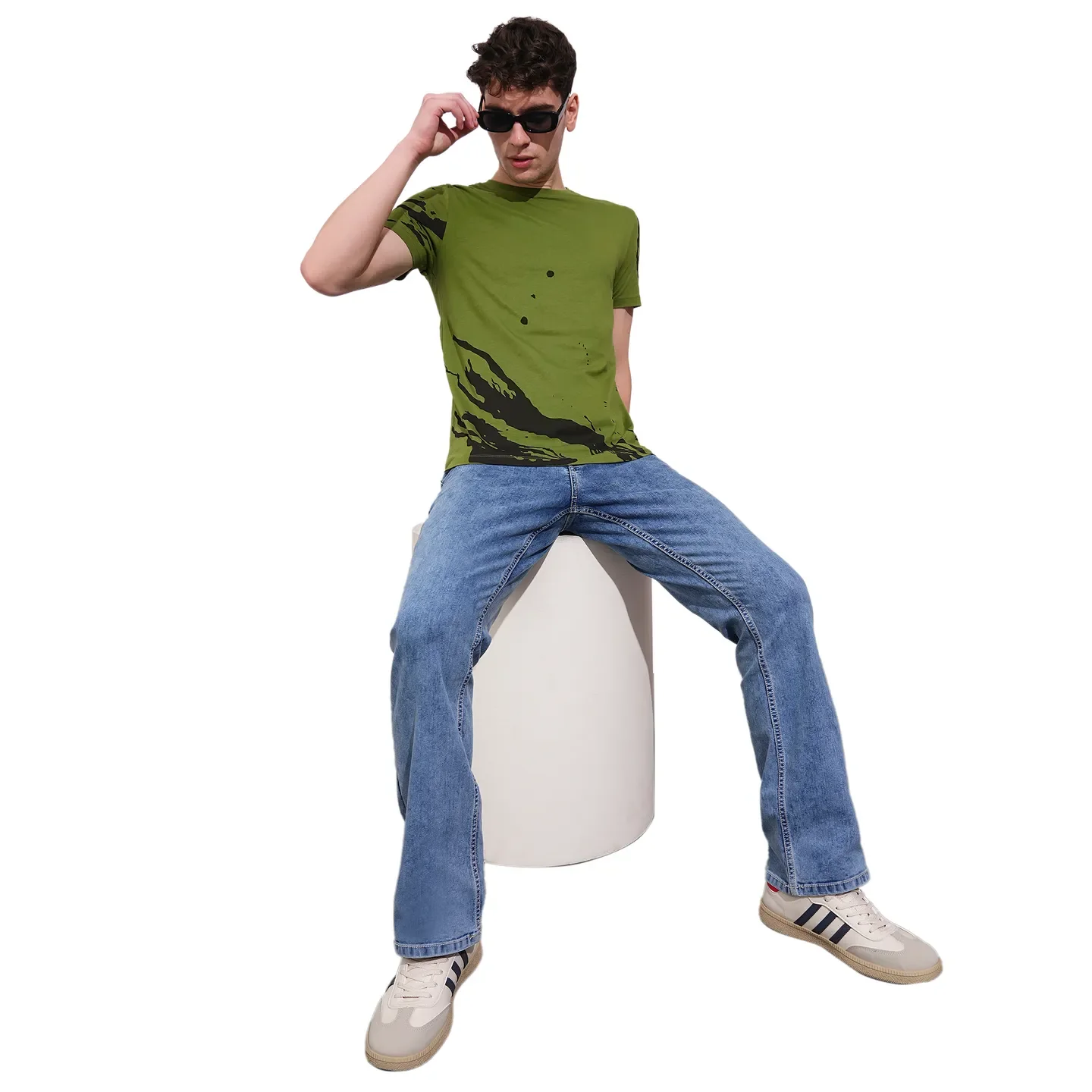 Olive Regular Fit Men's Short Sleeves T-Shirt by Being Human Clothing - Image 4