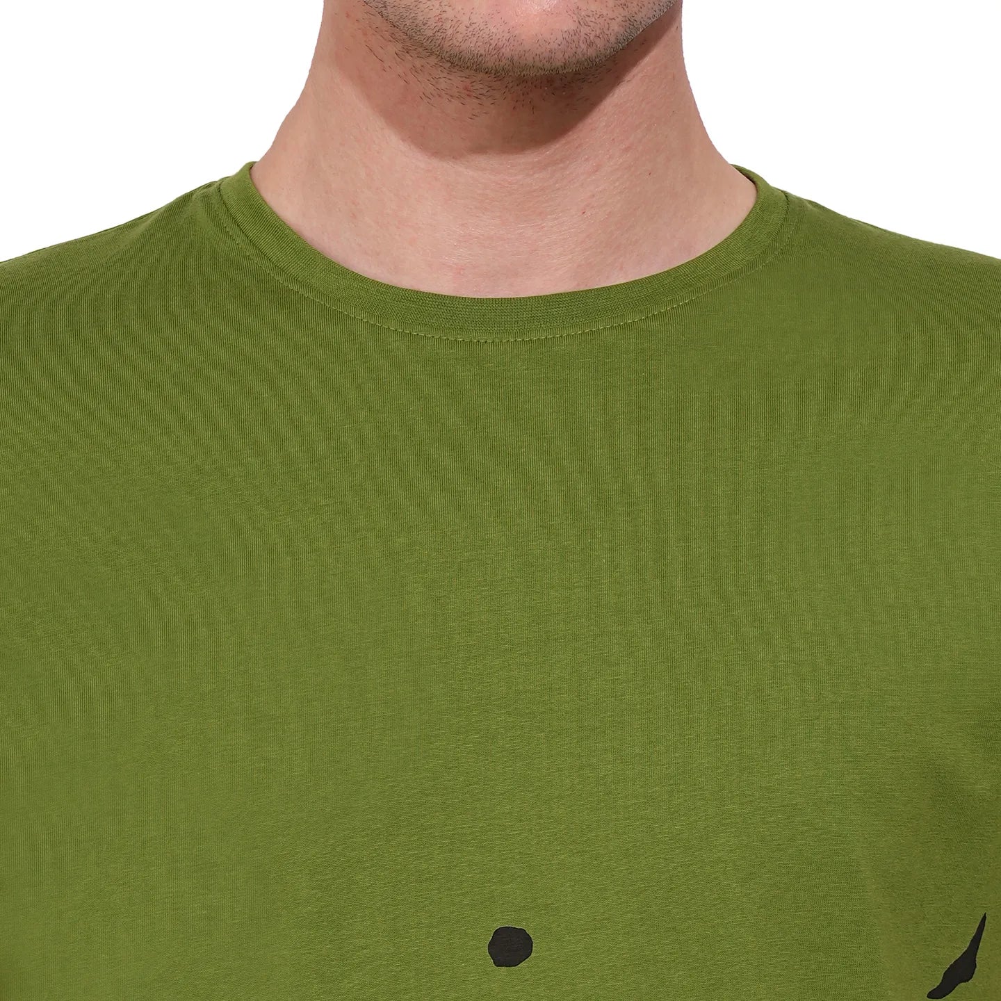 Olive Regular Fit Men's Short Sleeves T-Shirt by Being Human Clothing - Image 5