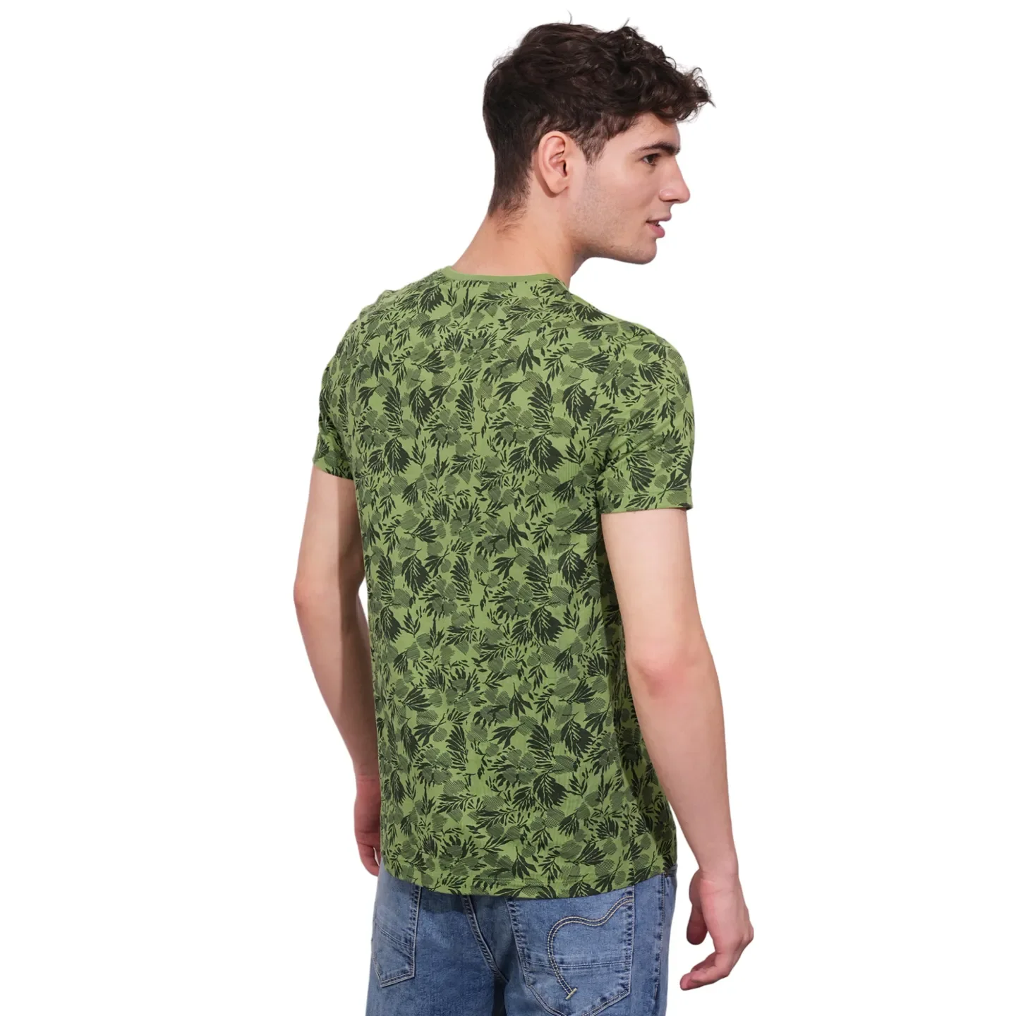 Olive Regular Fit Men's T-Shirt by Being Human Clothing - Image 3