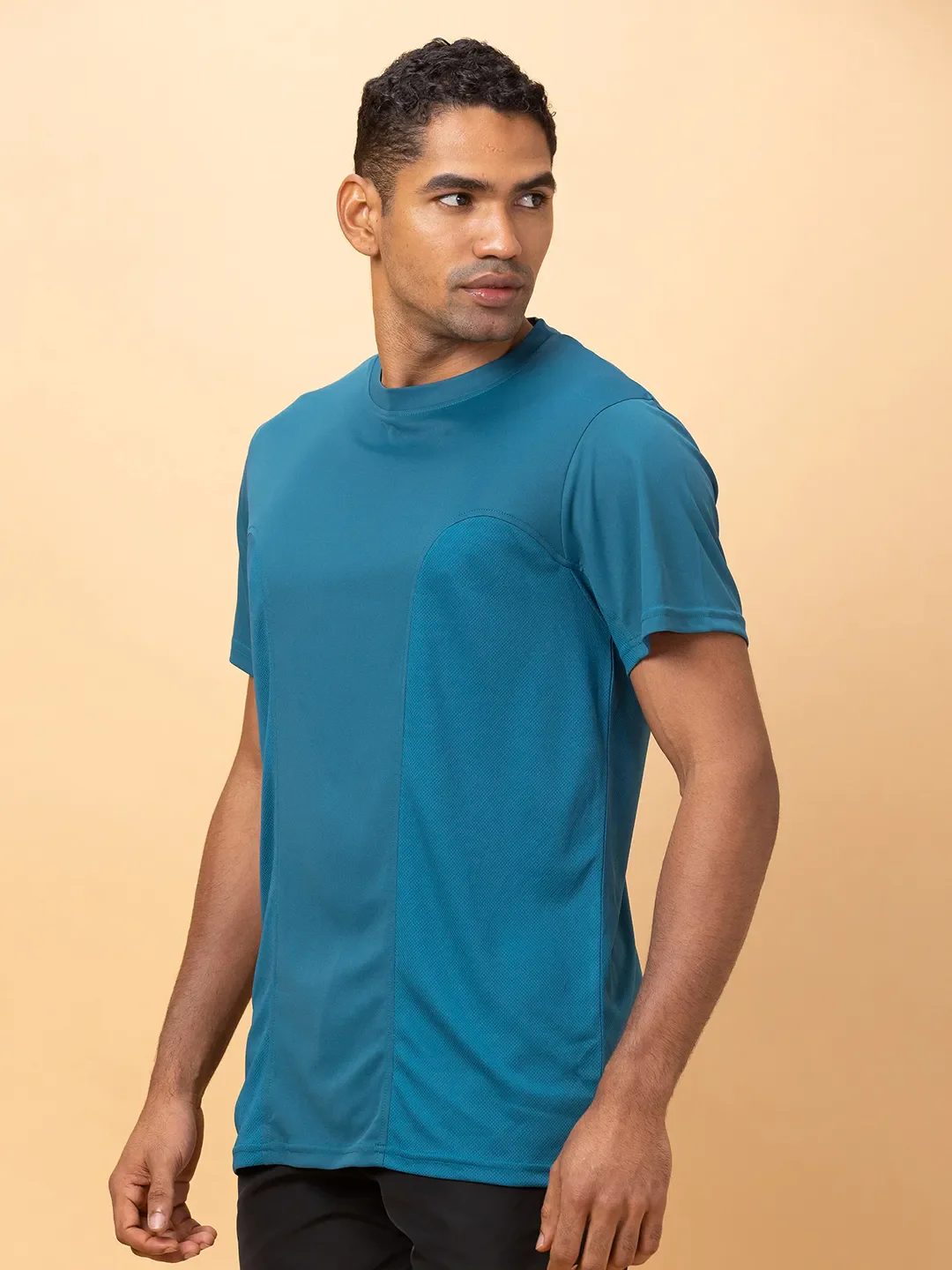 Pacific Blue Easy Fit Round Neck Men's T-Shirt by Being Human Clothing - Image 4