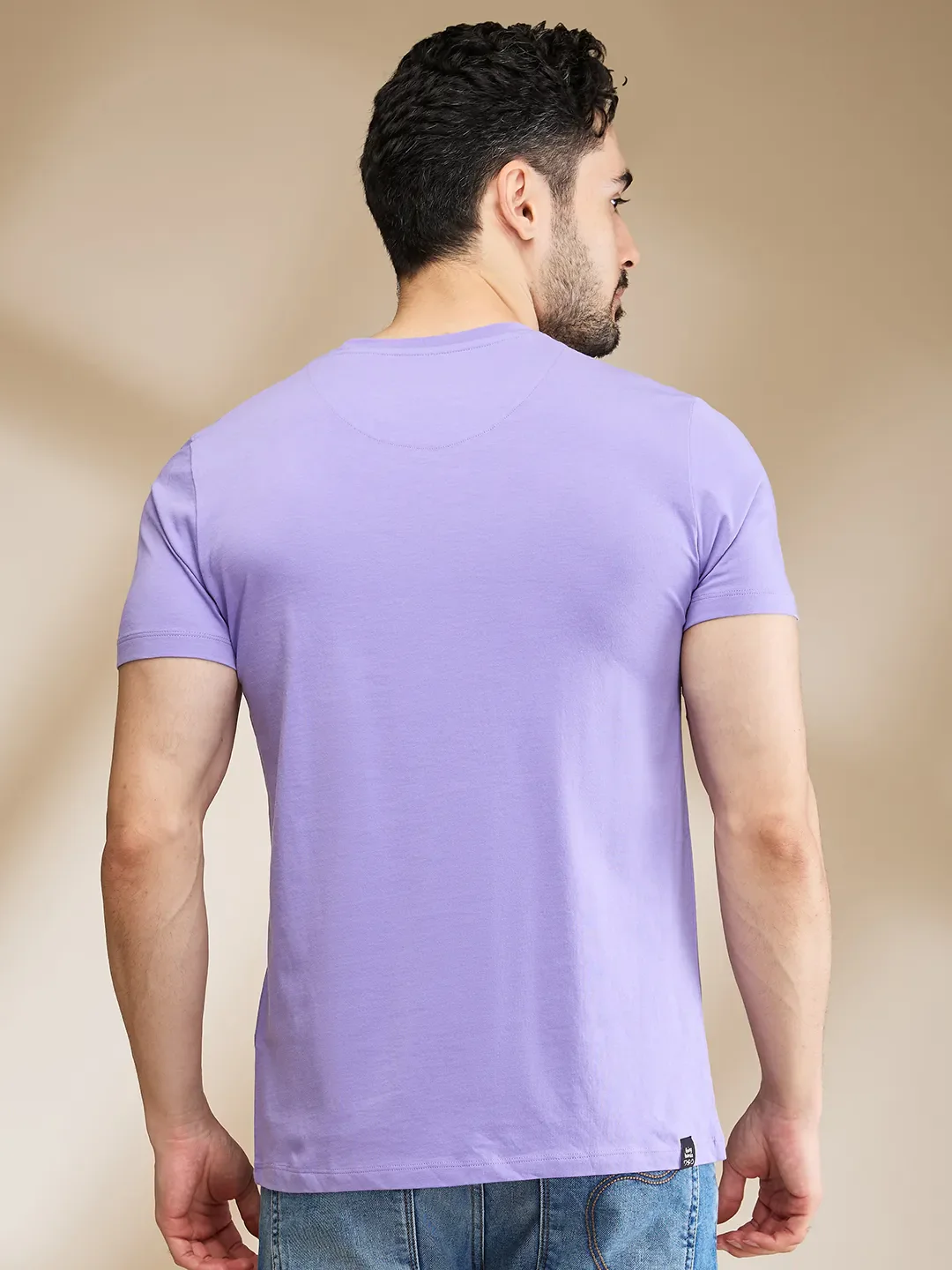 Pink Regular Fit Men's Short Sleeves T-Shirt by Being Human Clothing - Image 3