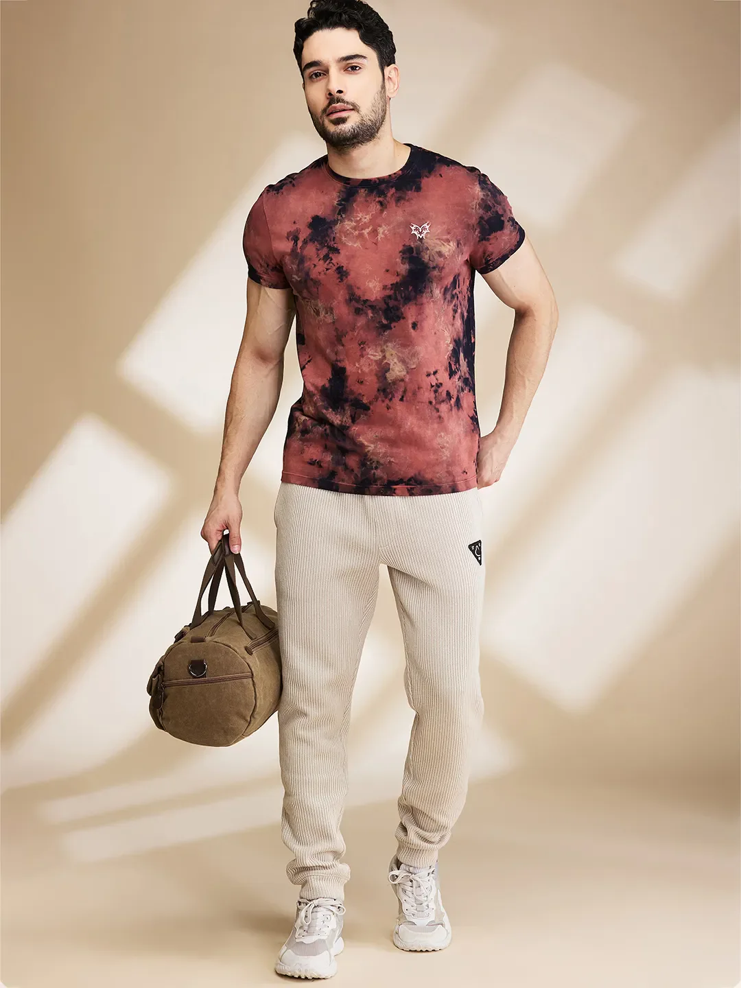 Maroon Regular Fit Men's Short Sleeves T-Shirt by Being Human Clothing - Image 6