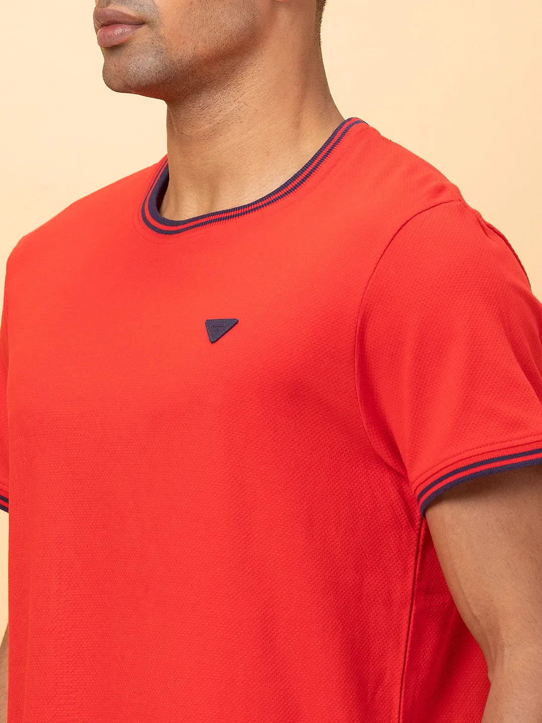 Red Regular Fit Round Neck Men's T-Shirt by Being Human Clothing - Image 5