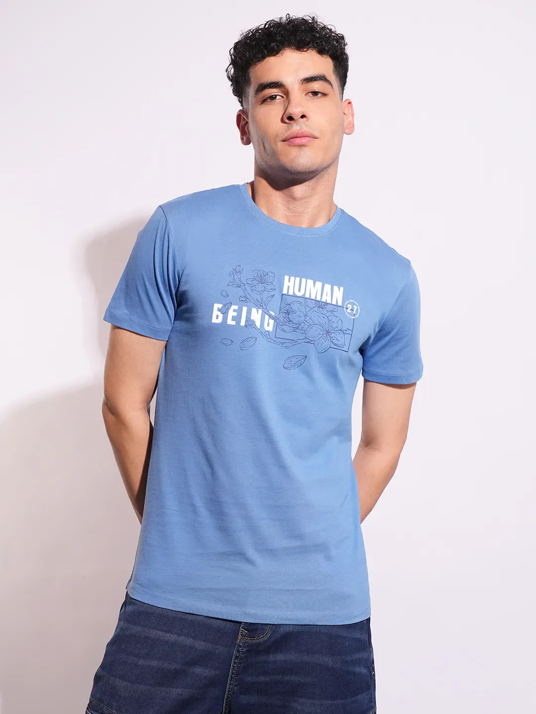 Slim Fit Men's Short Sleeves T-Shirt by Being Human Clothing