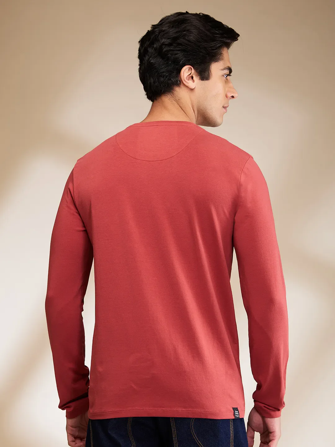 Rust Regular Fit Round Neck Men's T-Shirt by Being Human Clothing - Image 3