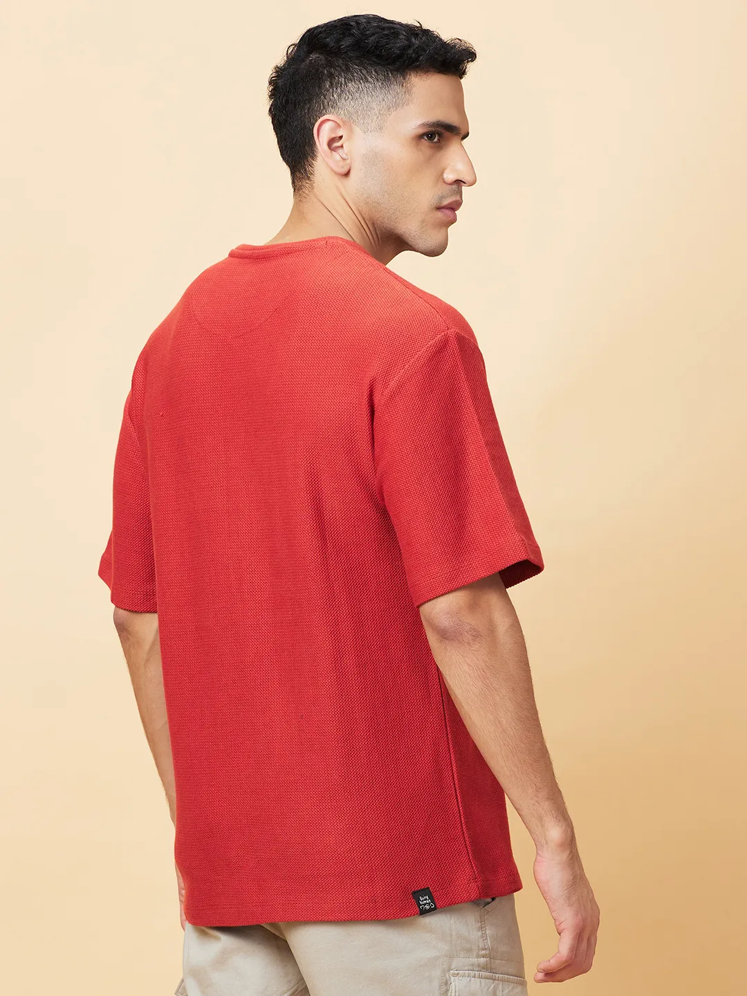 Rust Easy Fit Round Neck Men's T-Shirt by Being Human Clothing - Image 3