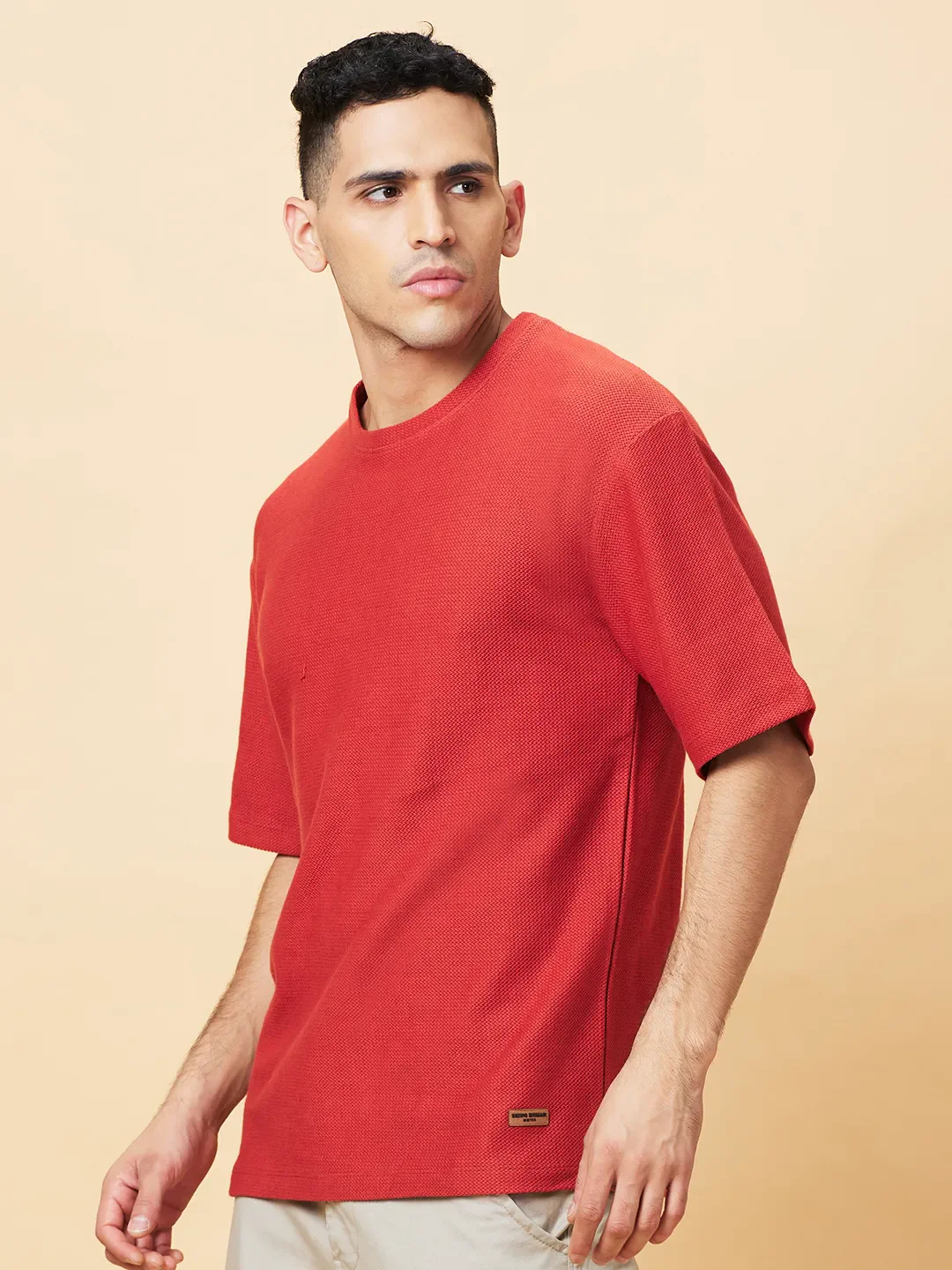 Rust Easy Fit Round Neck Men's T-Shirt by Being Human Clothing - Image 4