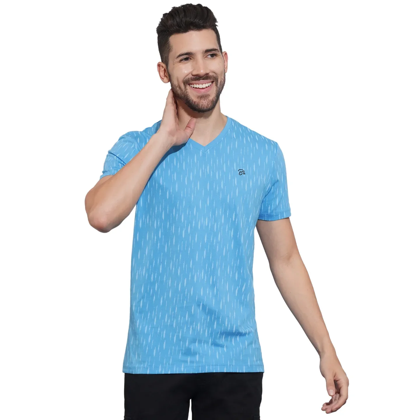 Blue Regular Fit Men's T-Shirt by Being Human Clothing