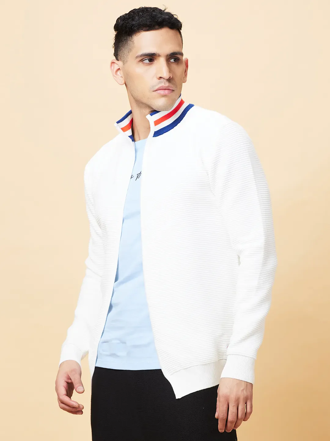 White Regular Fit Round Neck Men's T-Shirt by Being Human Clothing - Image 4
