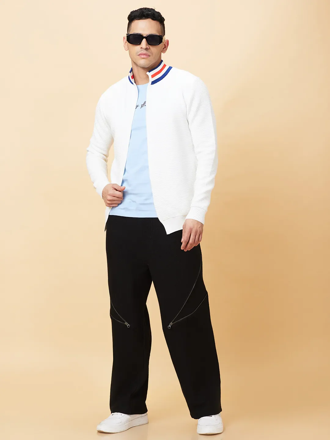White Regular Fit Round Neck Men's T-Shirt by Being Human Clothing - Image 6