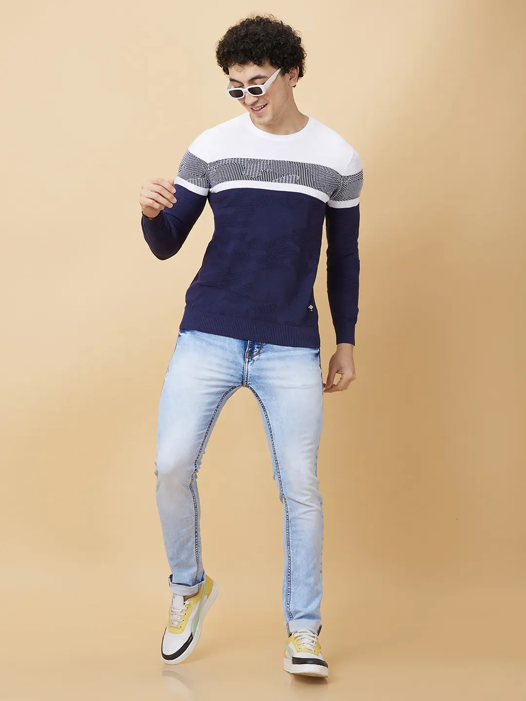 White Regular Fit Round Neck Men's T-Shirt by Being Human Clothing - Image 6