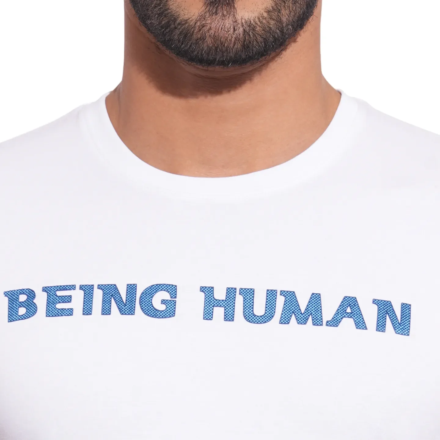 White Slim Fit Round Neck Men's T-Shirt by Being Human Clothing - Image 5