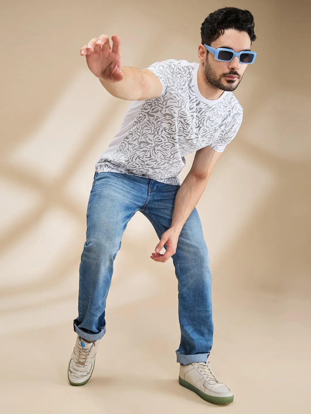 White Regular Fit Men's Short Sleeves T-Shirt by Being Human Clothing - Image 6
