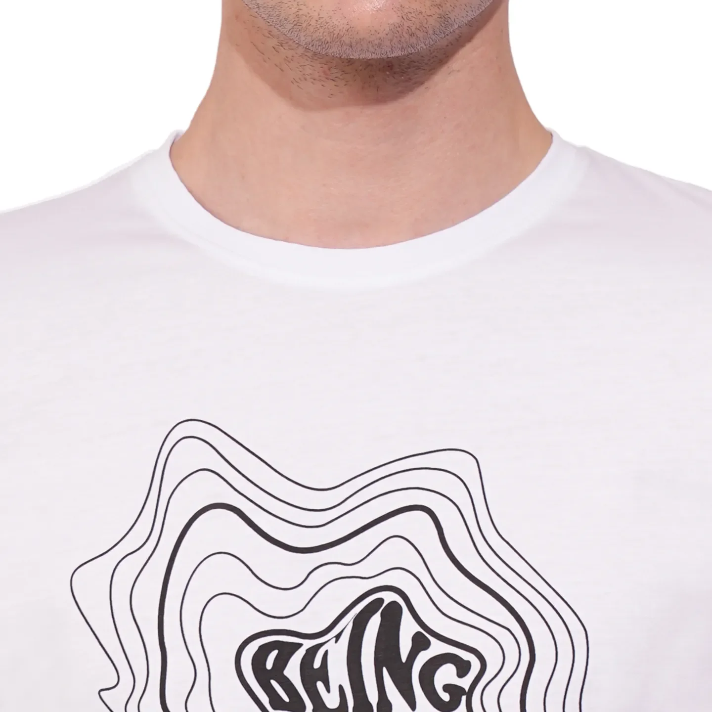 White Regular Fit Men's Short Sleeves T-Shirt by Being Human Clothing - Image 5
