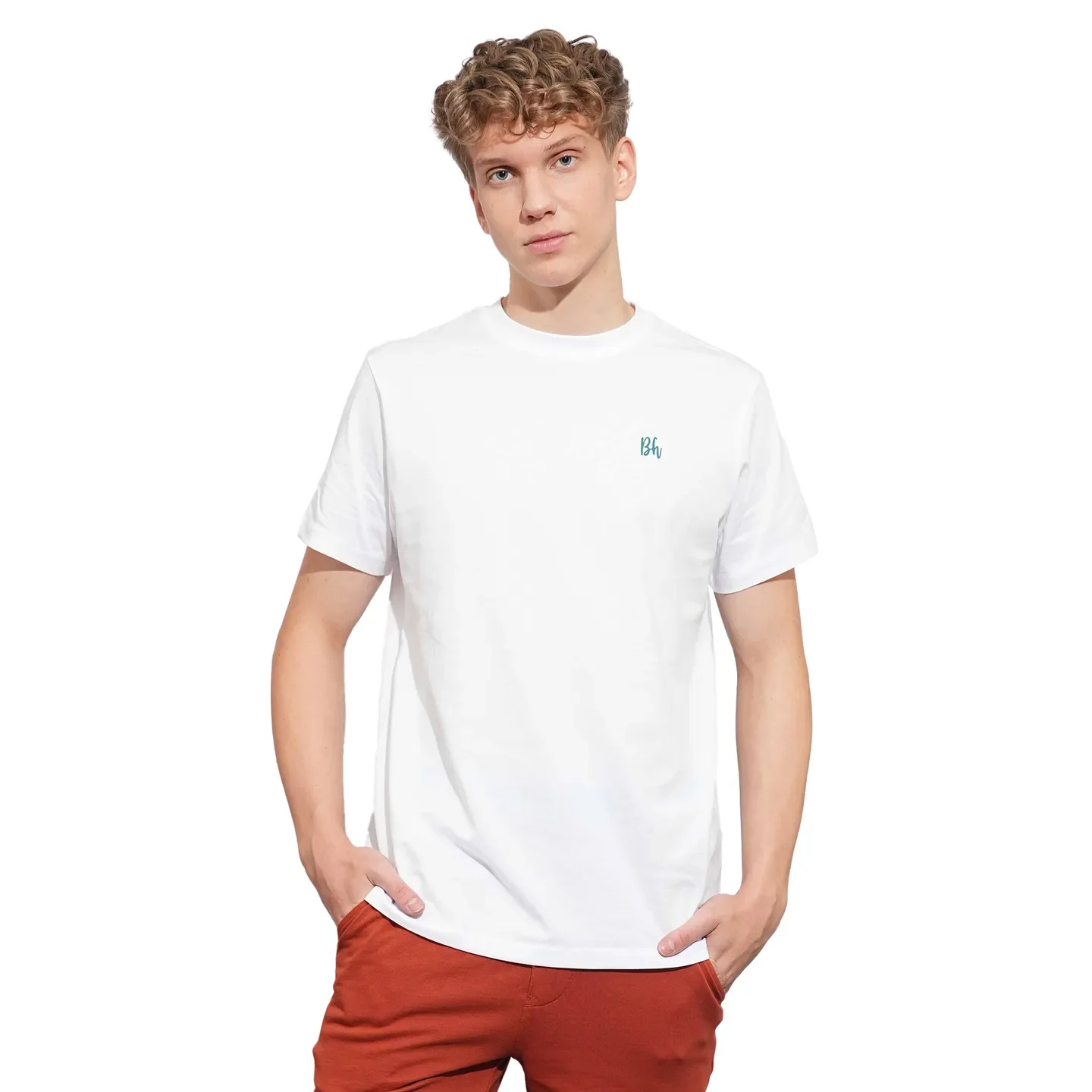 White Regular Fit Men's Short Sleeves T-Shirt by Being Human Clothing