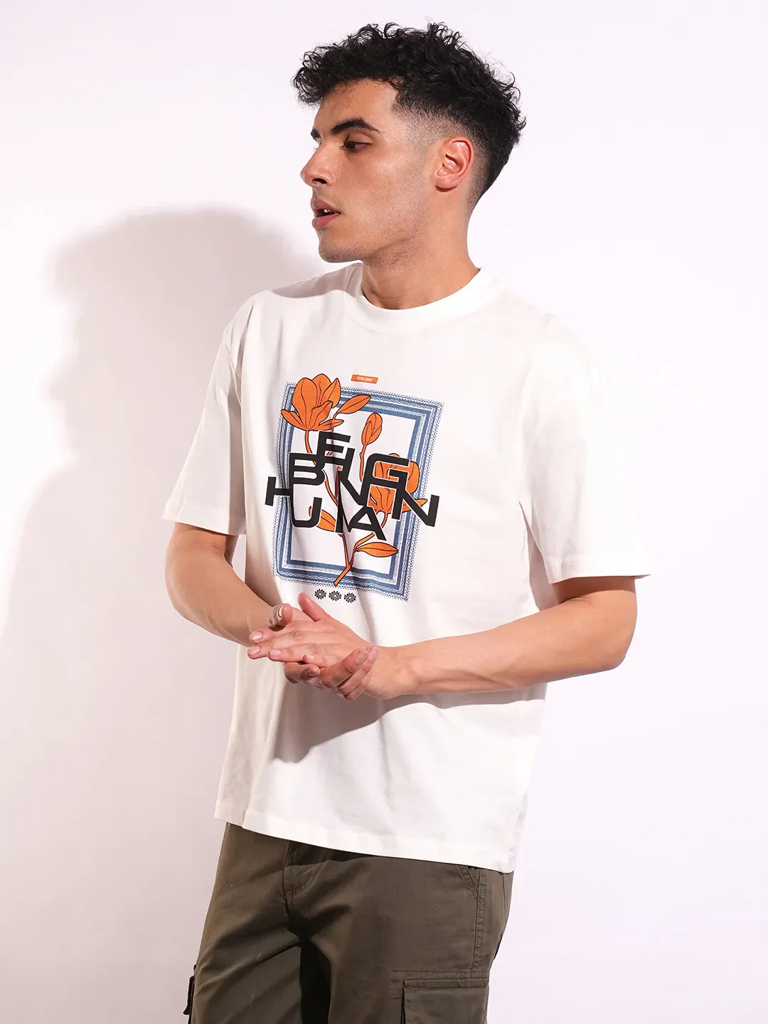 White Easy Fit Men's Short Sleeves T-Shirt by Being Human Clothing - Image 2