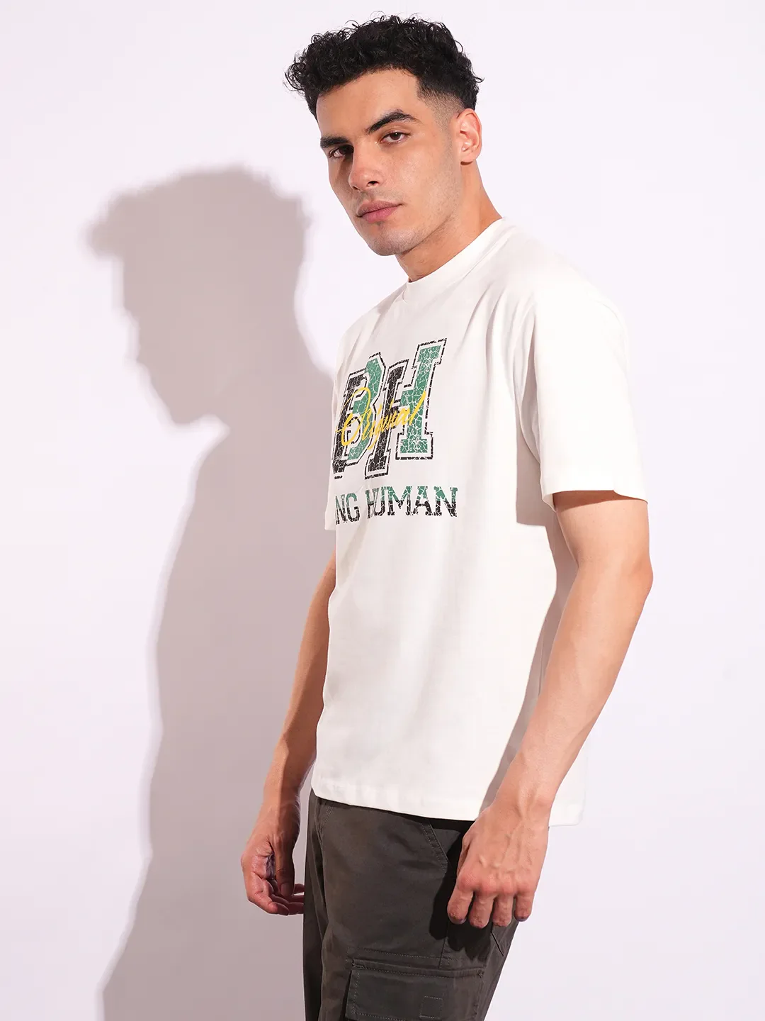White Easy Fit Men's Short Sleeves T-Shirt by Being Human Clothing - Image 2