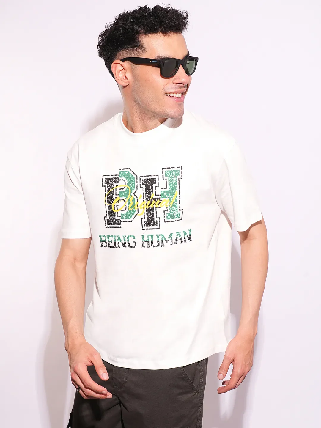 White Easy Fit Men's Short Sleeves T-Shirt by Being Human Clothing - Image 6