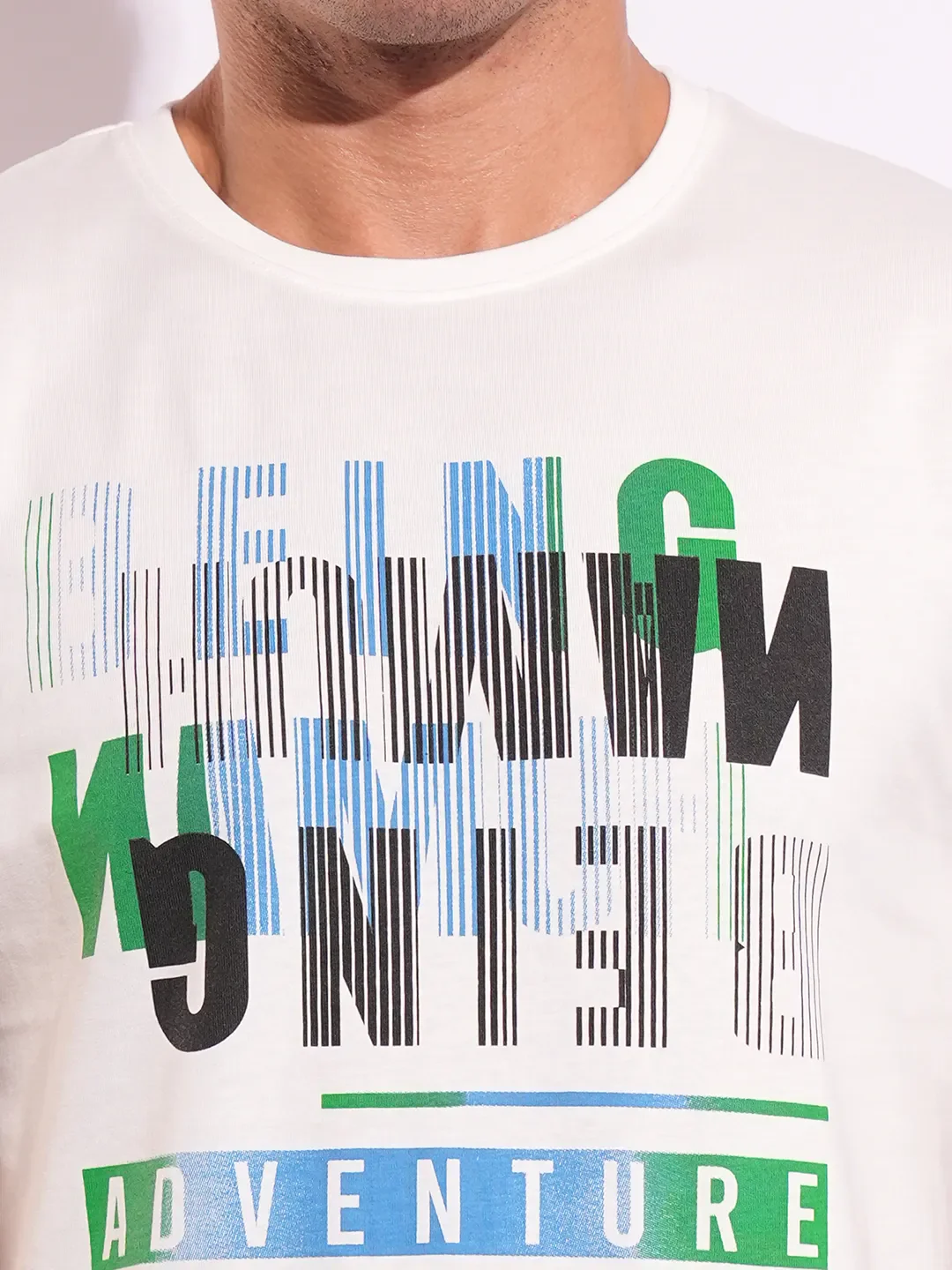 White Slim Fit Men's Short Sleeves T-Shirt by Being Human Clothing - Image 5