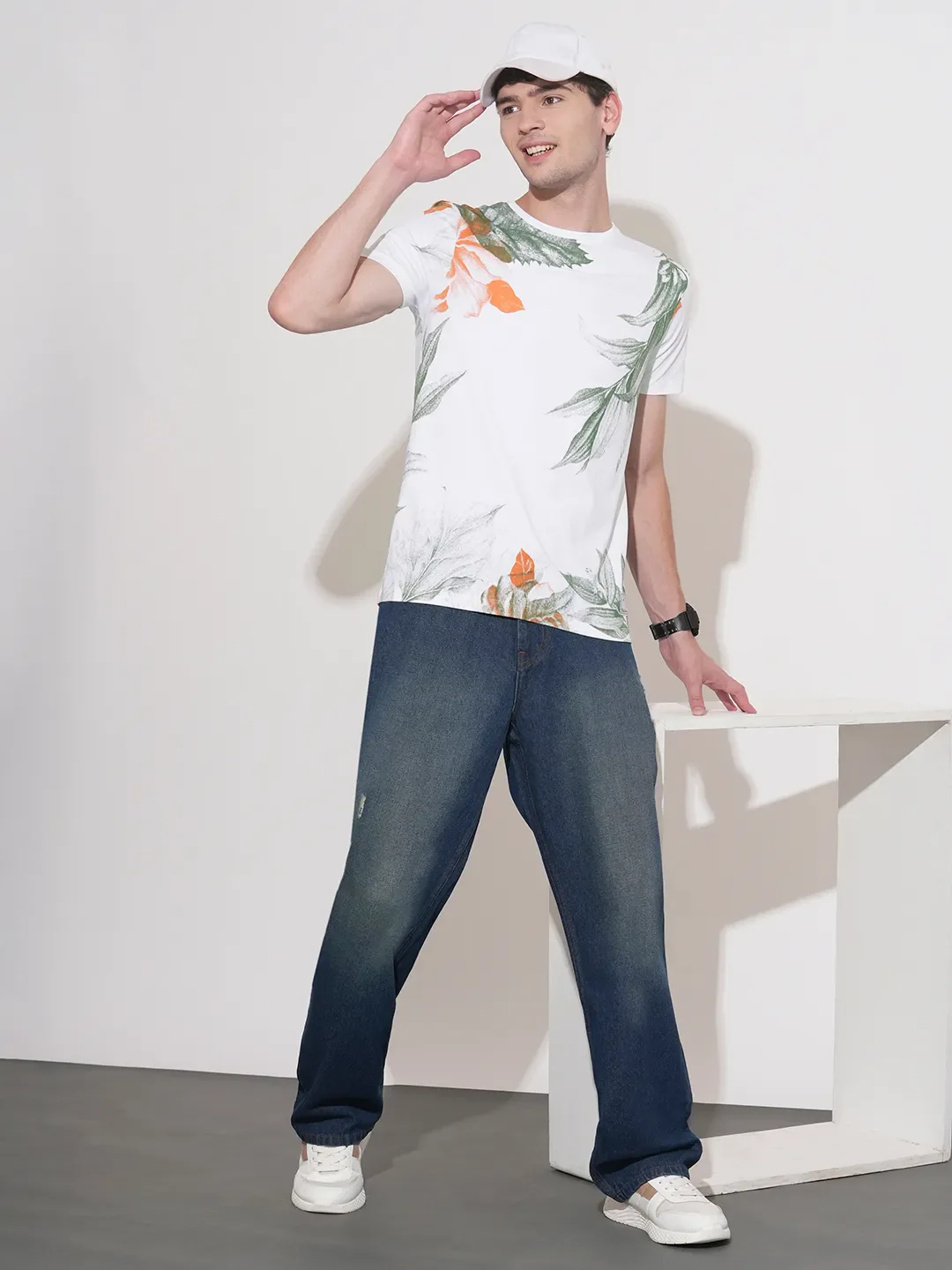 White Slim Fit Men's Short Sleeves T-Shirt by Being Human Clothing - Image 4