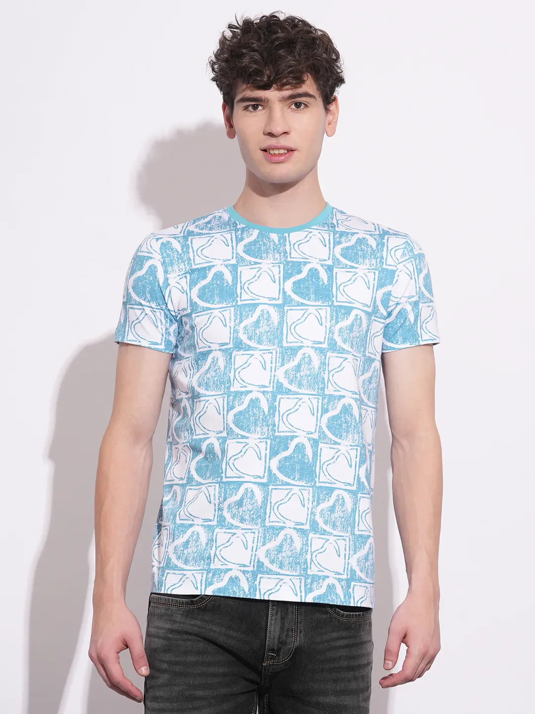 White Slim Fit Men's Short Sleeves T-Shirt by Being Human Clothing