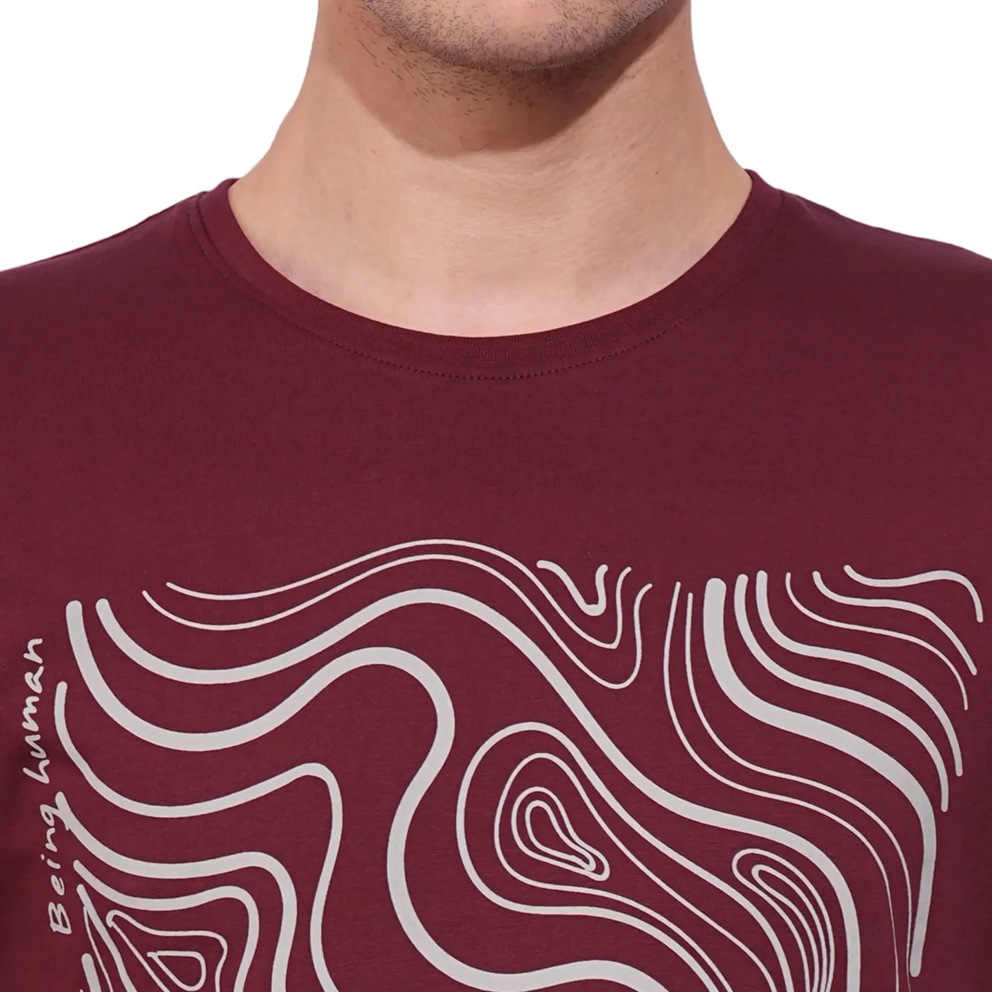 Wine Regular Fit Men's Short Sleeves T-Shirt by Being Human Clothing - Image 5