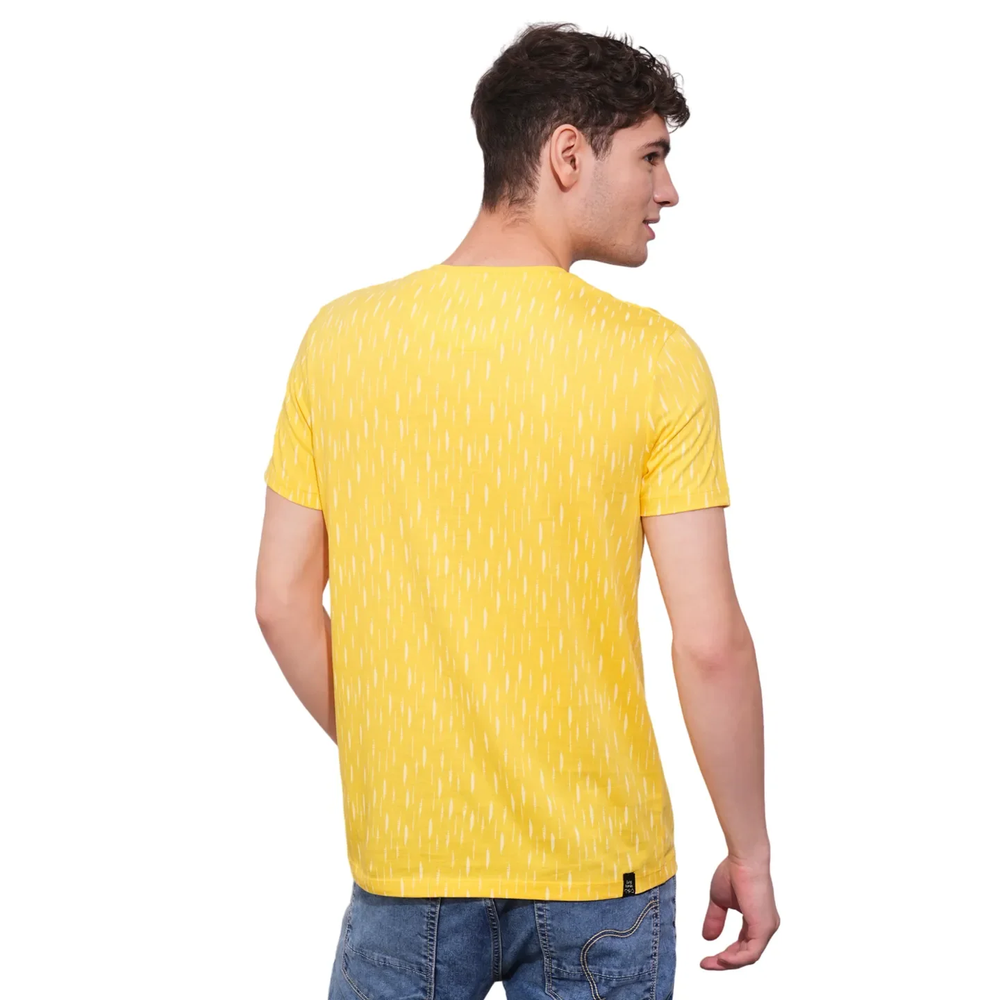 Yellow Regular Fit Men's Short Sleeves T-Shirt by Being Human Clothing - Image 3