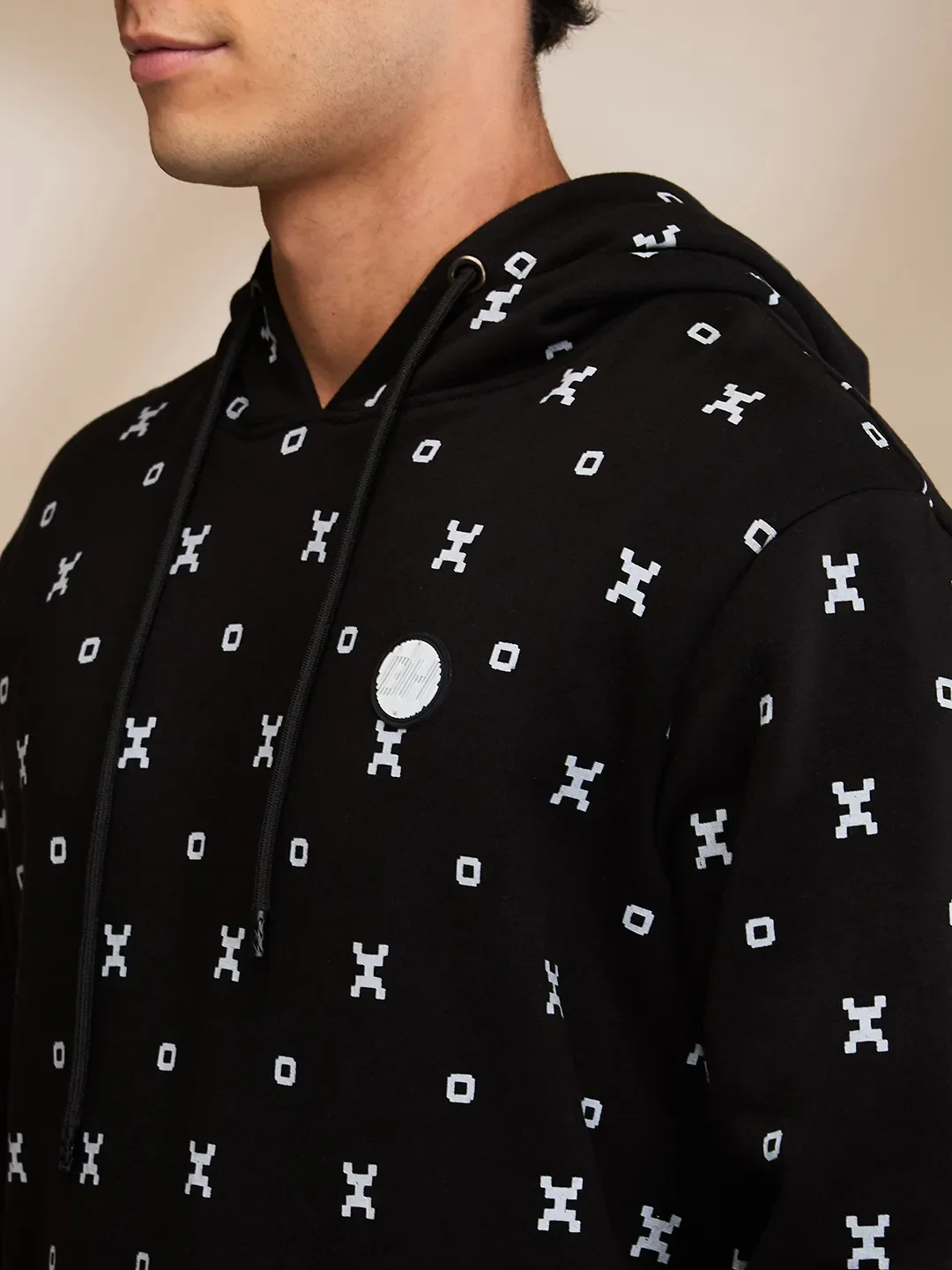 Black Regular Fit Hoodie by Being Human Clothing - Image 5