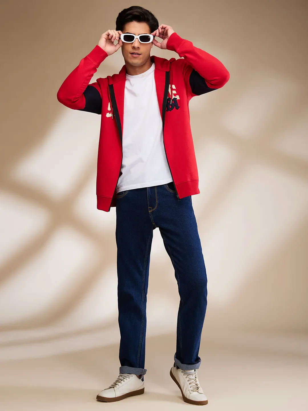 Red Regular Fit Men's Hoodie by Being Human Clothing - Image 6
