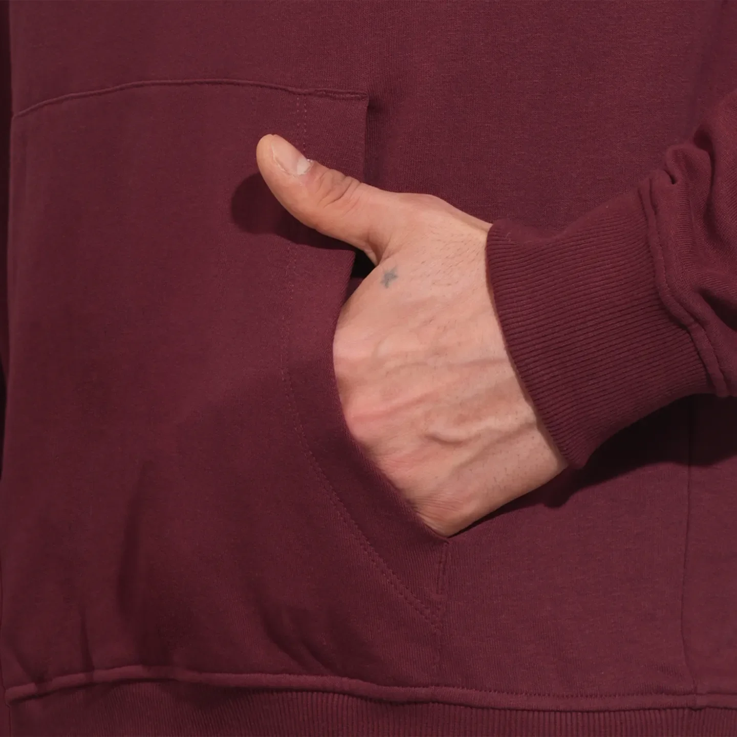 Red Regular Fit  Long Sleeves Men's Hoodie by Being Human Clothing - Image 7
