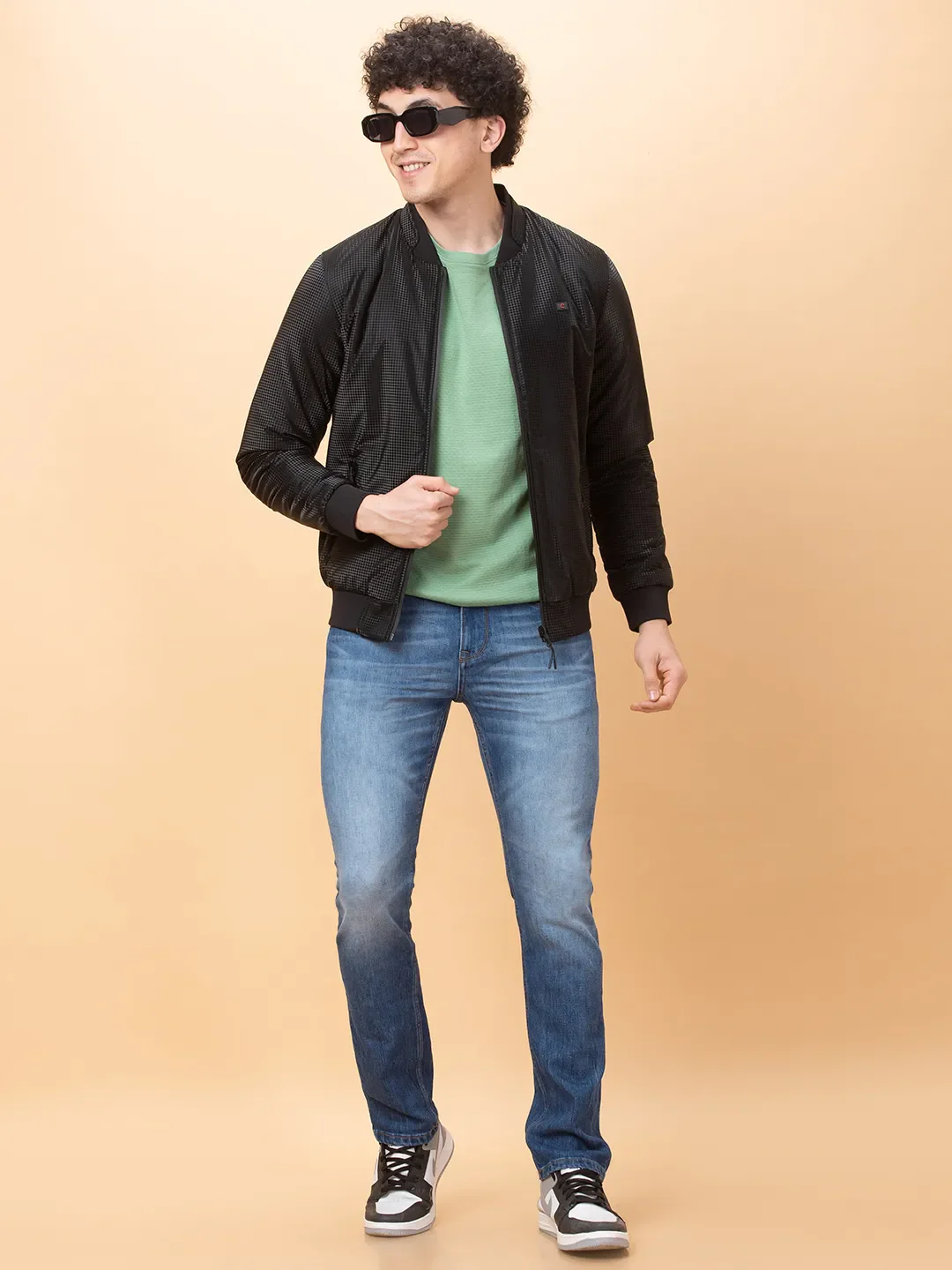 Black Regular Fit Men's Jacket by Being Human Clothing - Image 6