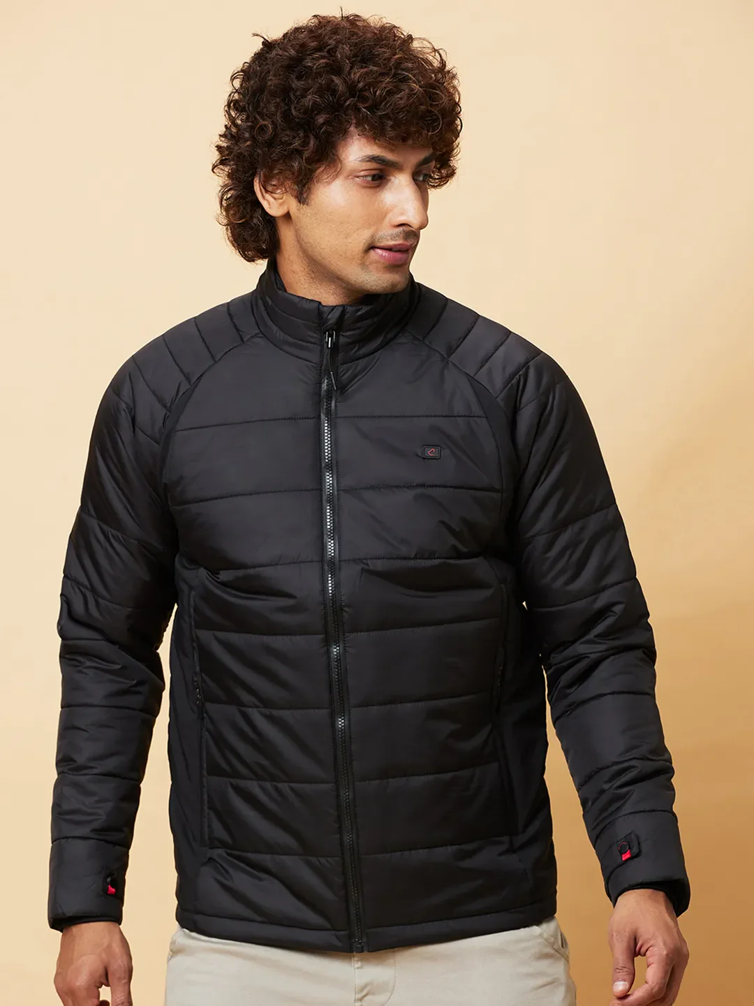 Black Regular Fit Long Sleeves Men's Jacket by Being Human Clothing
