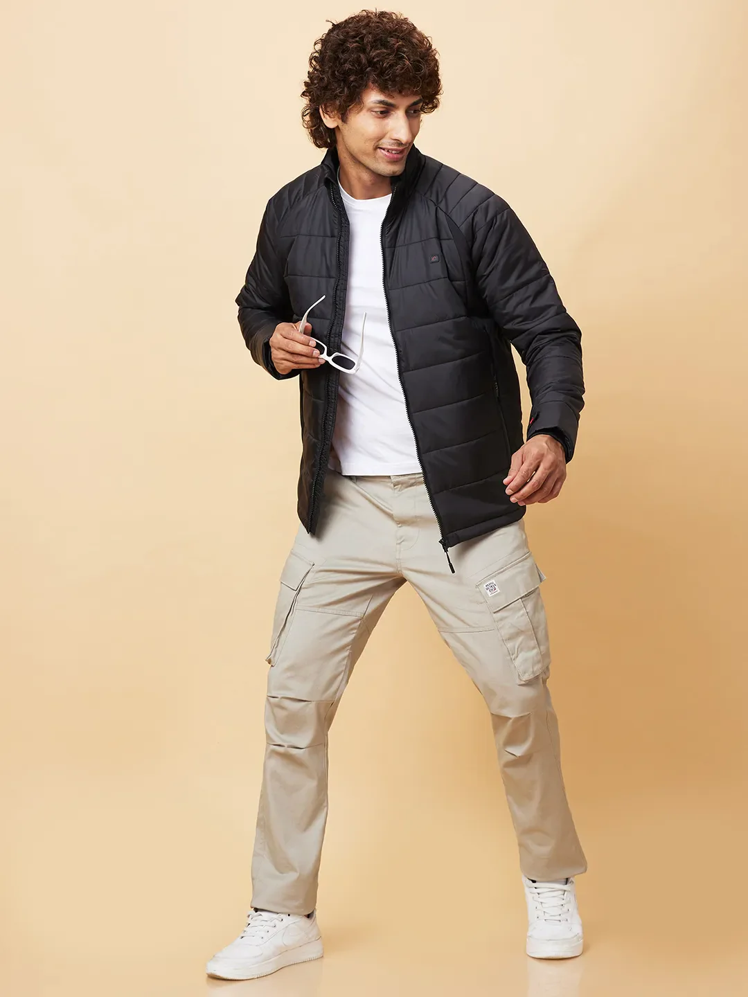 Black Regular Fit Long Sleeves Men's Jacket by Being Human Clothing - Image 6