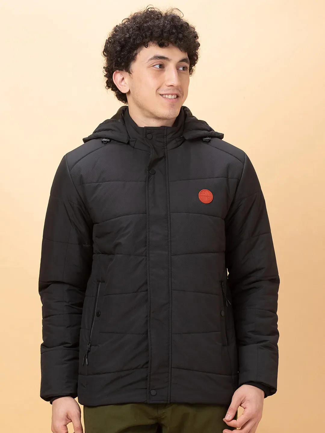 Black Regular Fit Long Sleeves Men's Jacket by Being Human Clothing