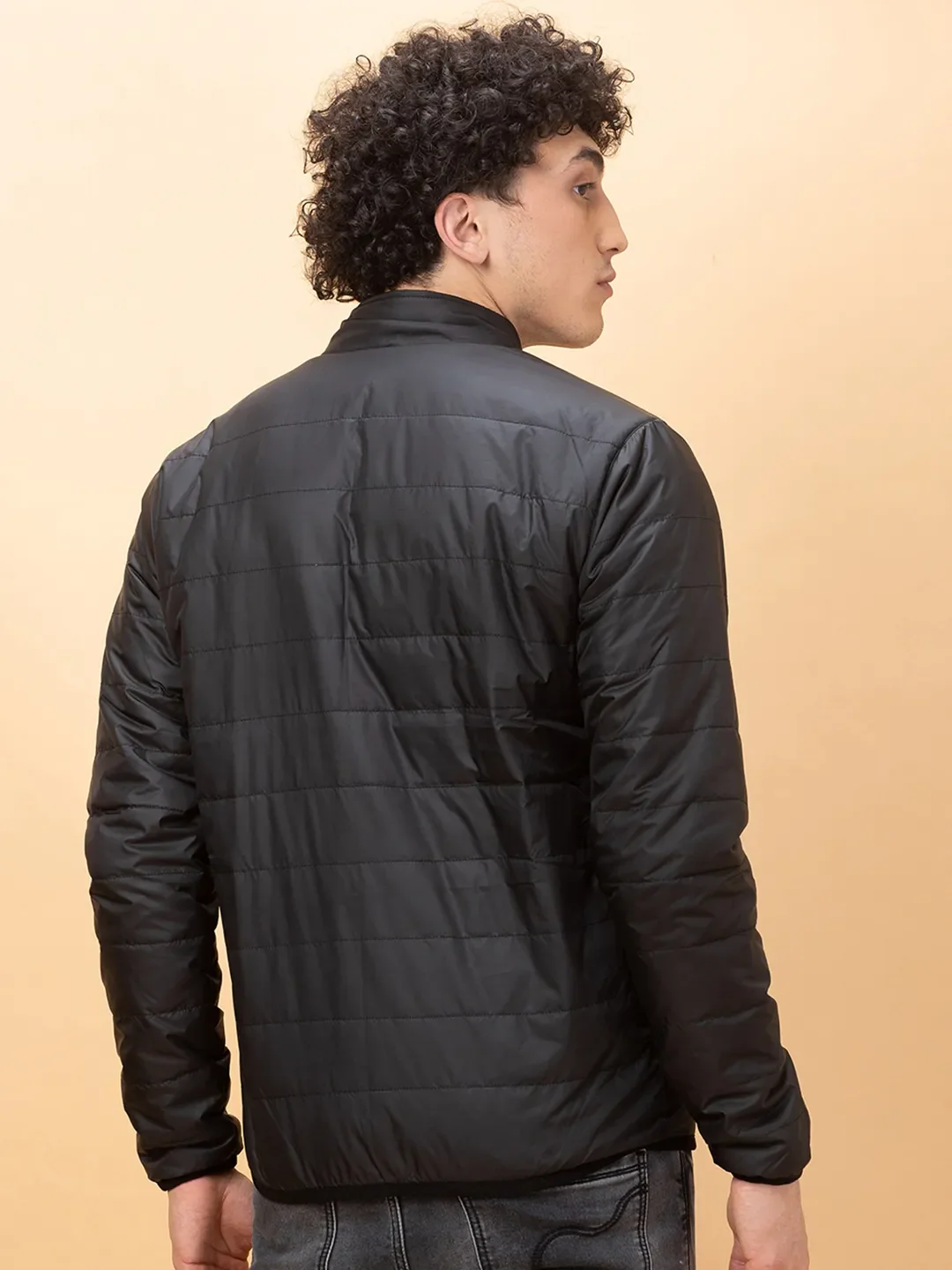 Black & Red Regular Fit Men's Reversible Jacket by Being Human Clothing - Image 3