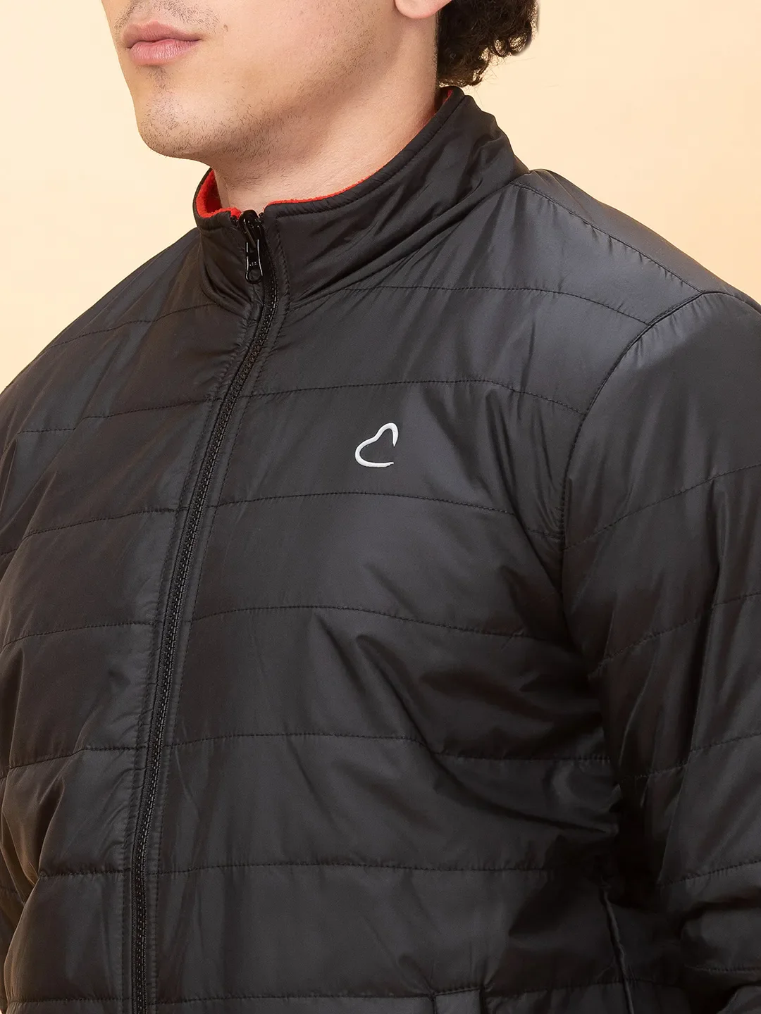 Black & Red Regular Fit Men's Reversible Jacket by Being Human Clothing - Image 5