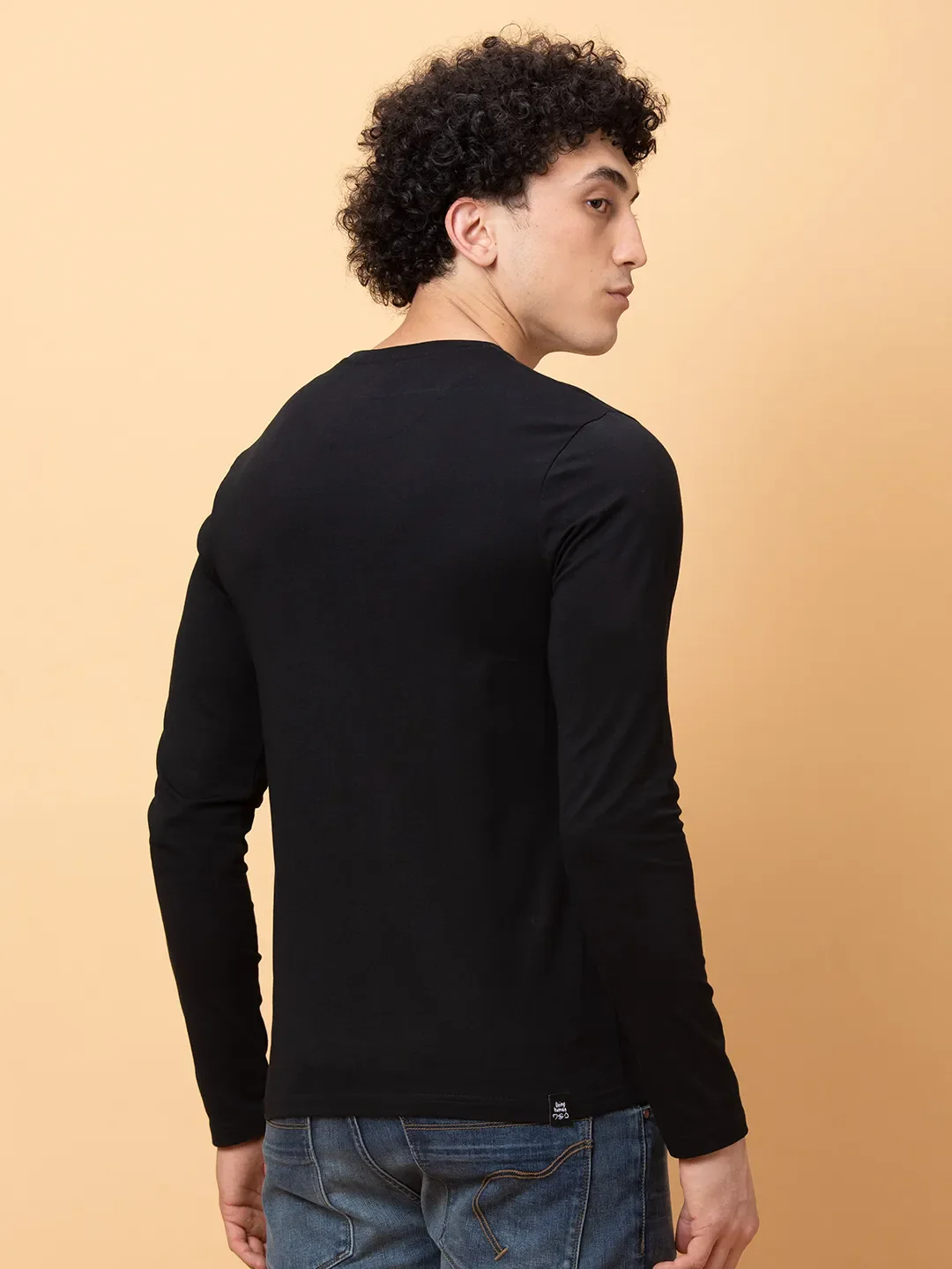 Black Regular Fit Long Sleeves Men's Jacket by Being Human Clothing - Image 3