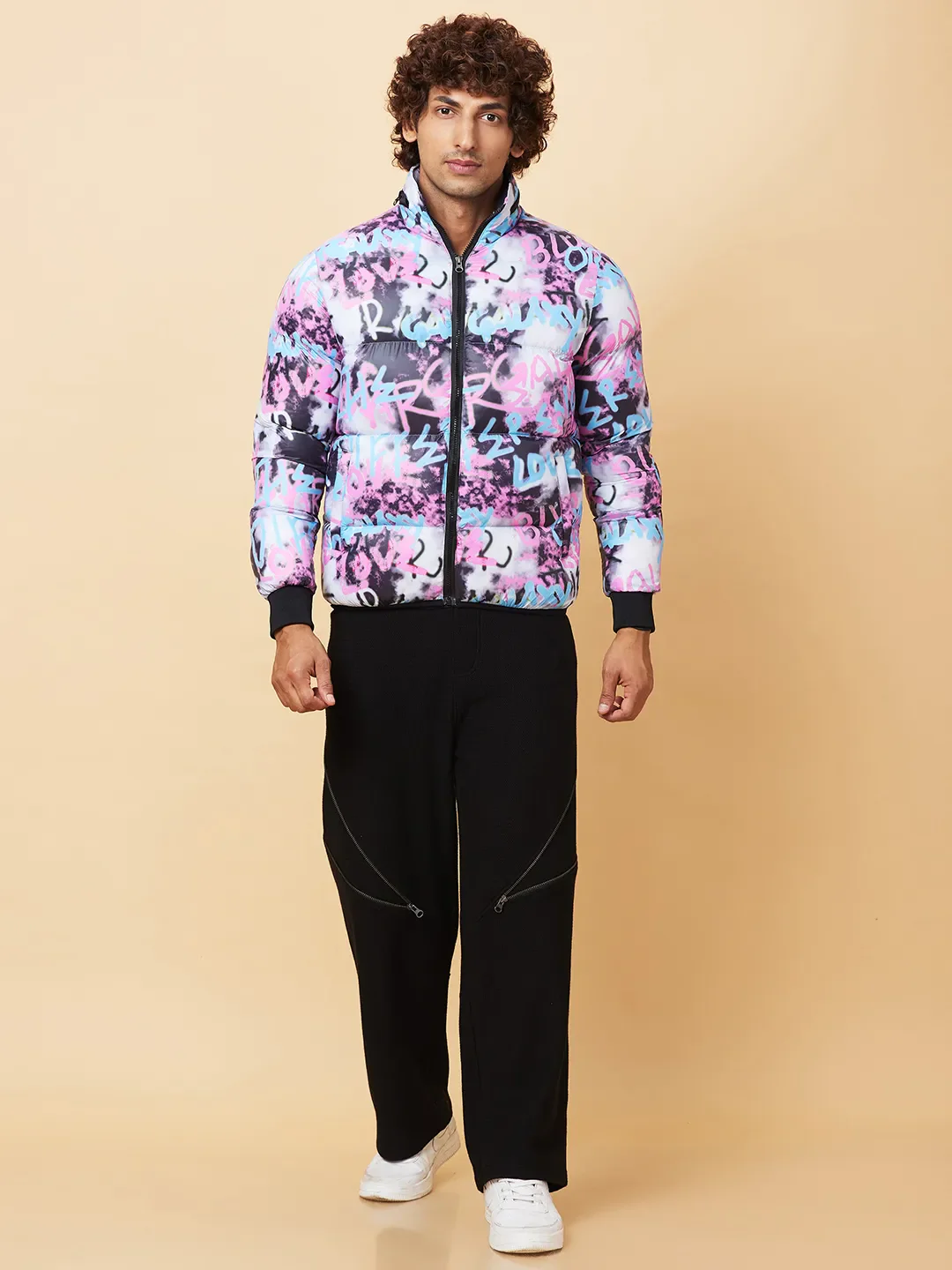 Black Regular Fit Men's Jacket by Being Human Clothing - Image 2