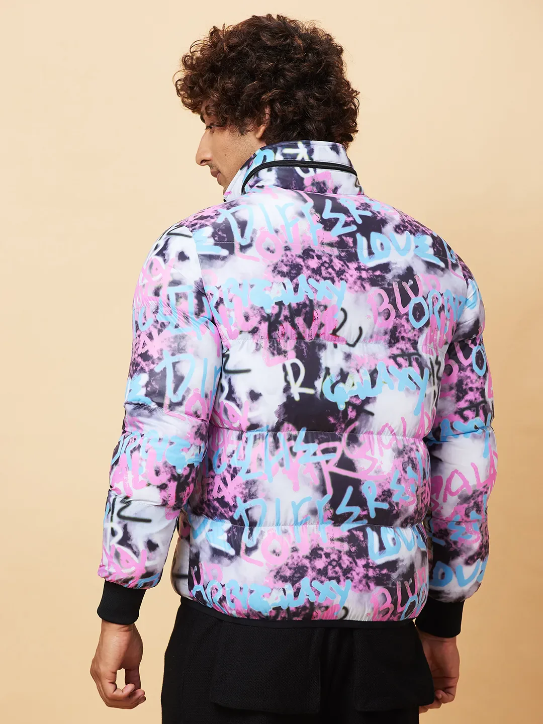 Black Regular Fit Men's Jacket by Being Human Clothing - Image 3