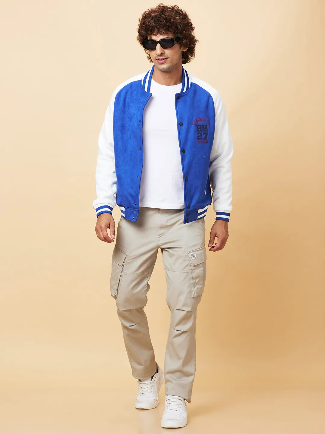Blue Regular Fit Men's Jacket by Being Human Clothing - Image 2